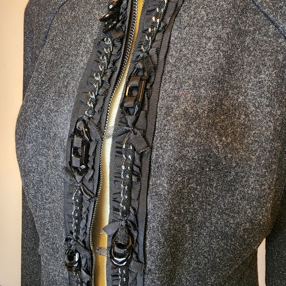 Magaschoni NWT charcoal wool cashmere blazer size 10 - Picture 2 of 12